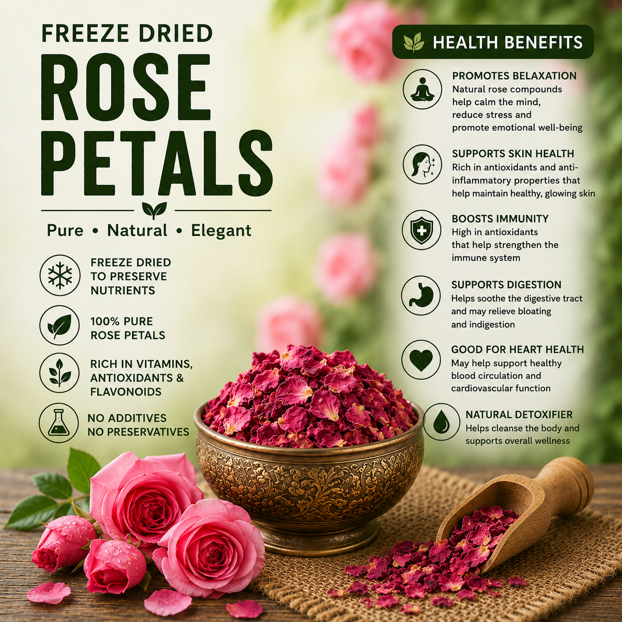 Dried Rose Flowers
