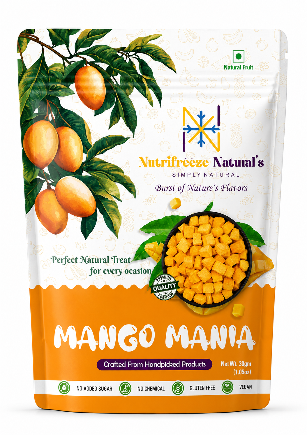 Mango Mania -Premium Dried Mango Cubes