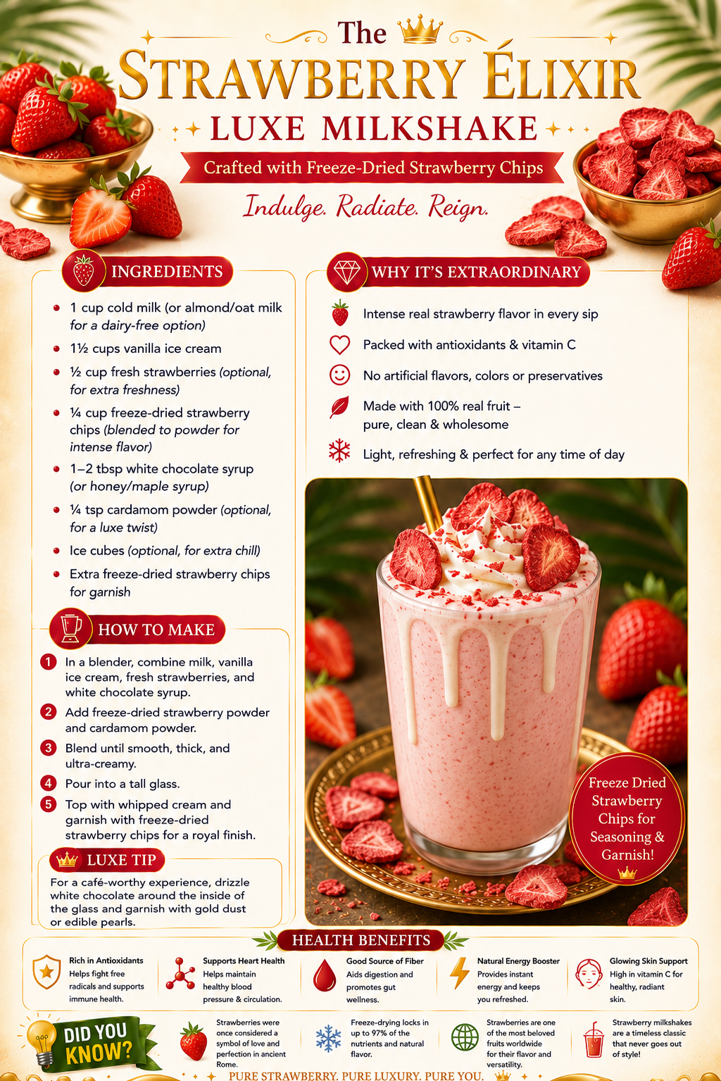 The Strawberry Elixir Luxe Shake