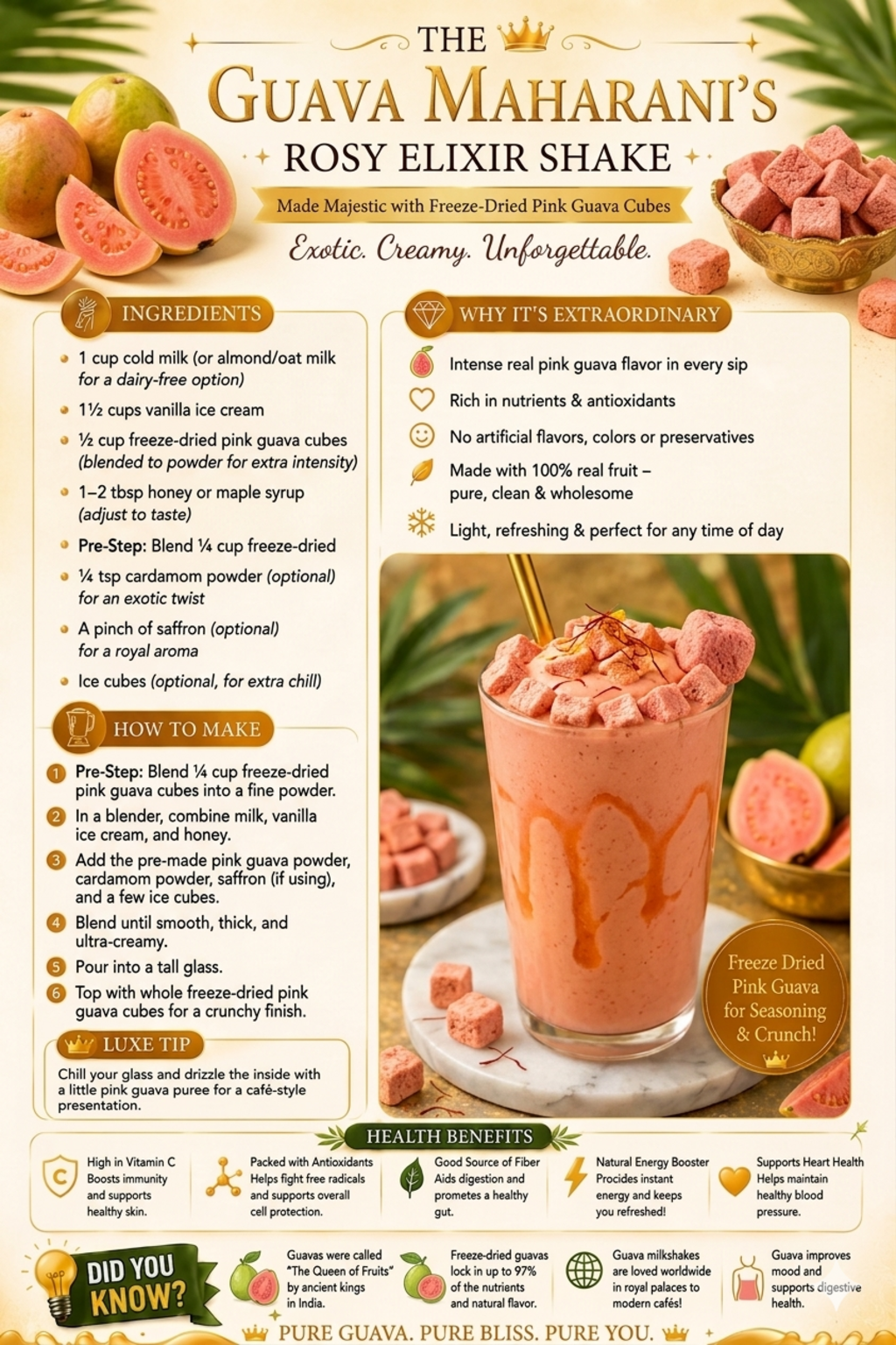 The Guava Maharani Rosy Shake