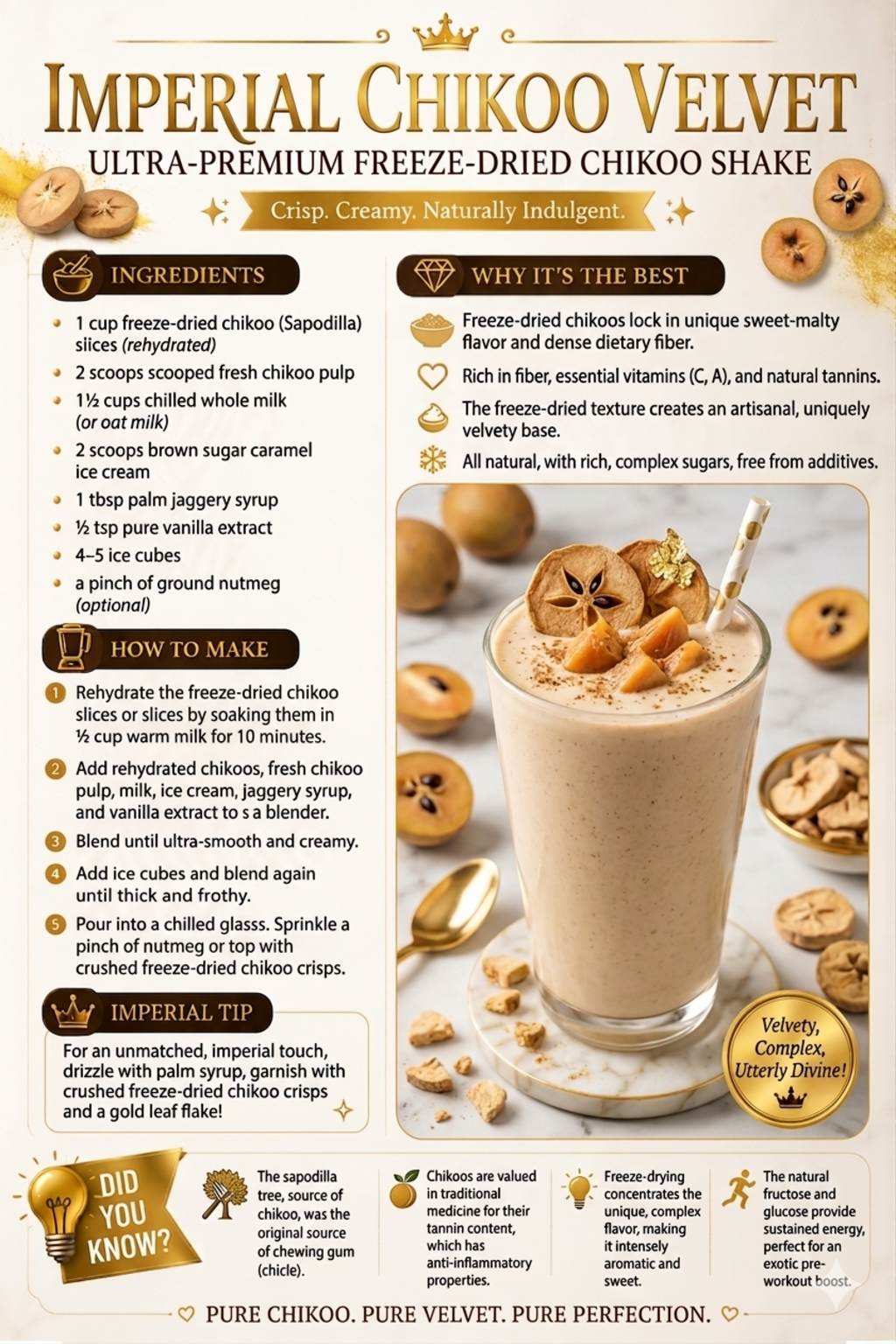 Imperial Chikoo Velvet Shake