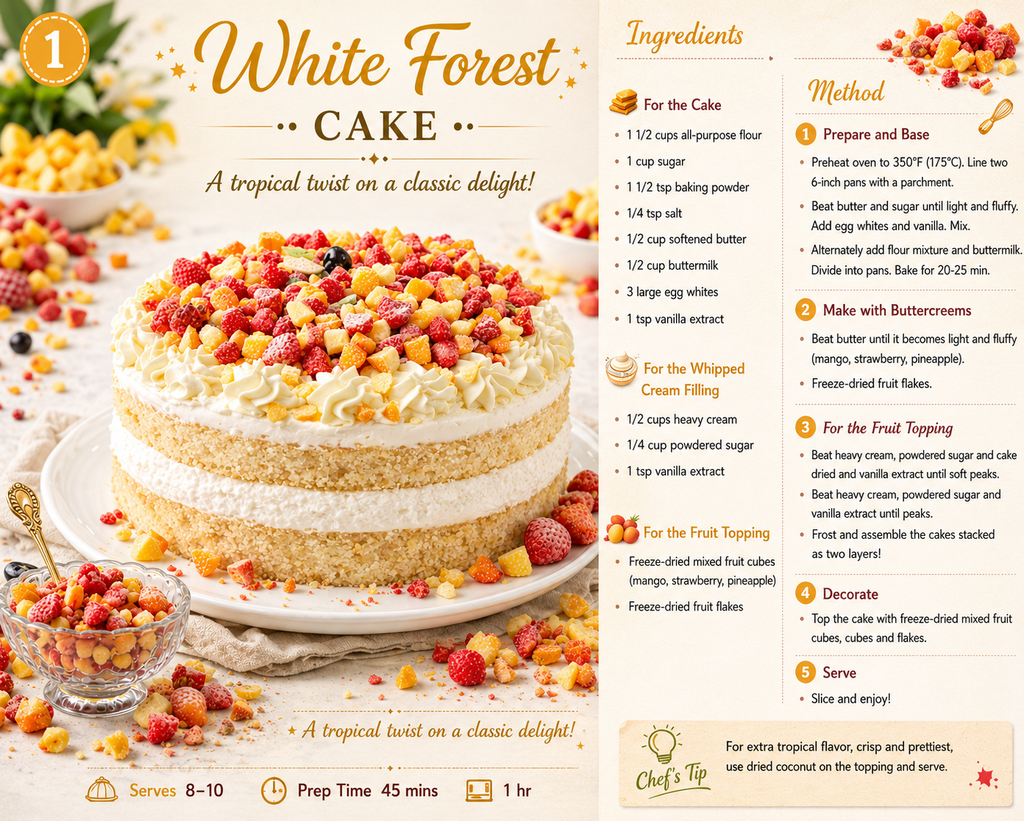 White Forest Fruit Cake