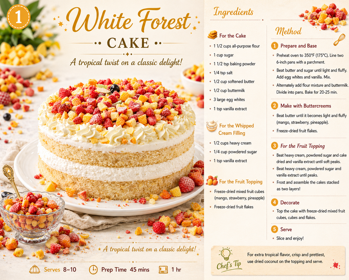 White Forest Fruit Cake