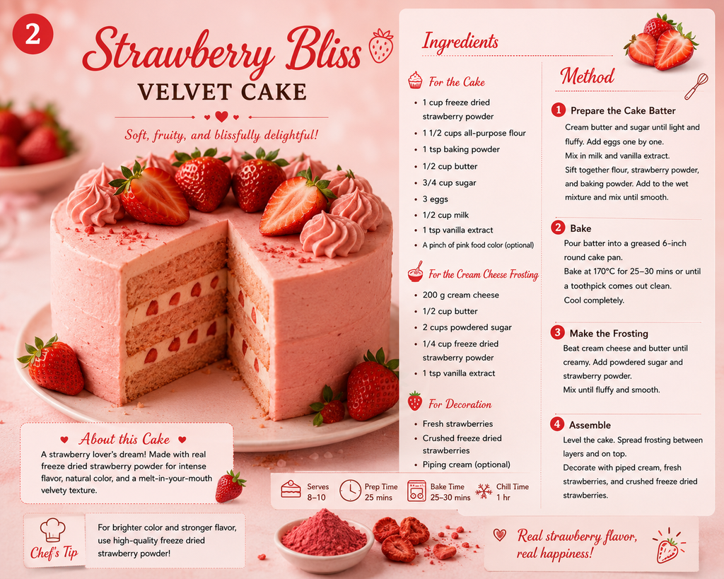 Strawberry Bliss Velvet Cake