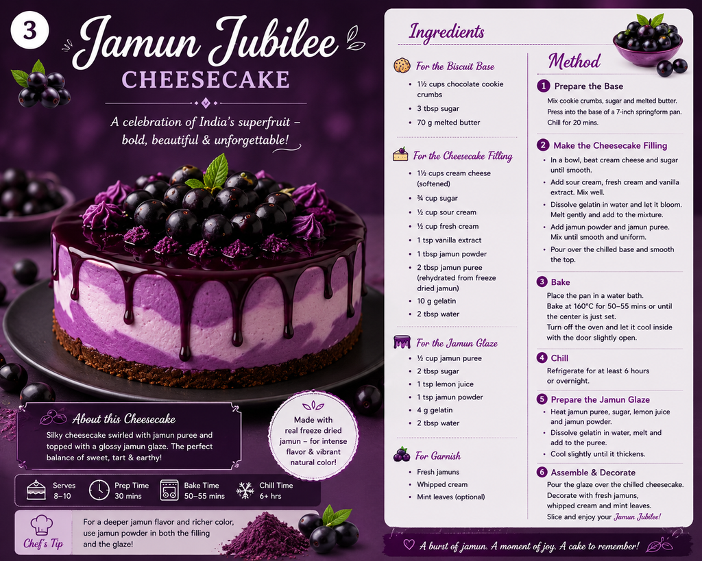 Jamun Jubilee Cheescake