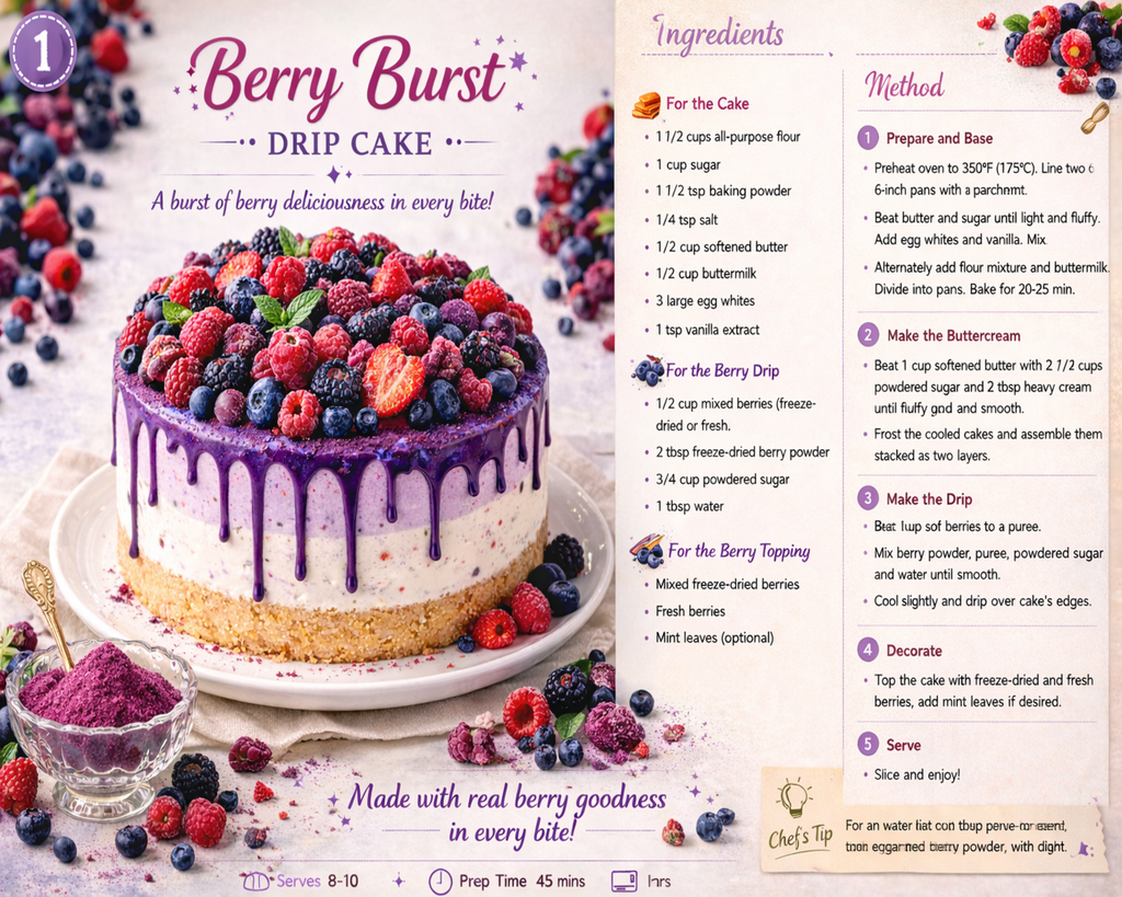Berry Burst Drip Cake