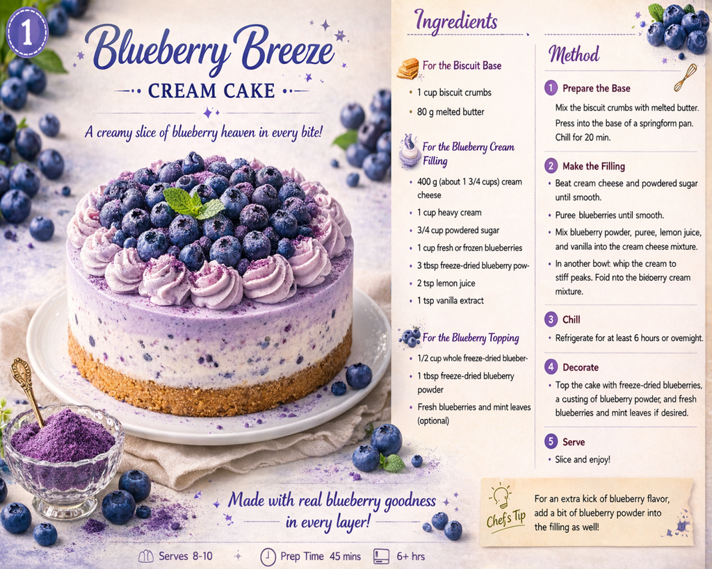 Blueberry Breeze Cream Cake