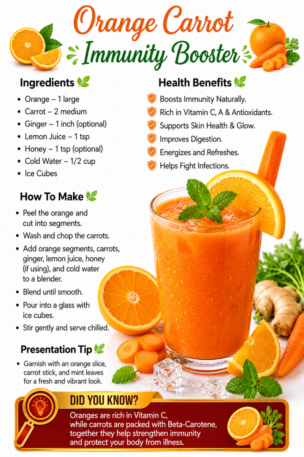 Orange Carrot Immunity Booster