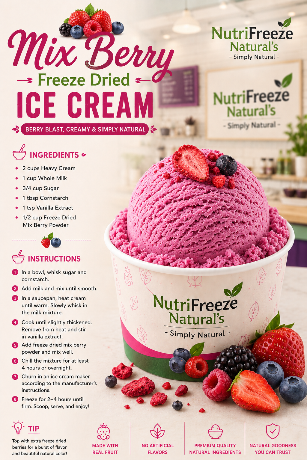 Mix Berry Ice Cream