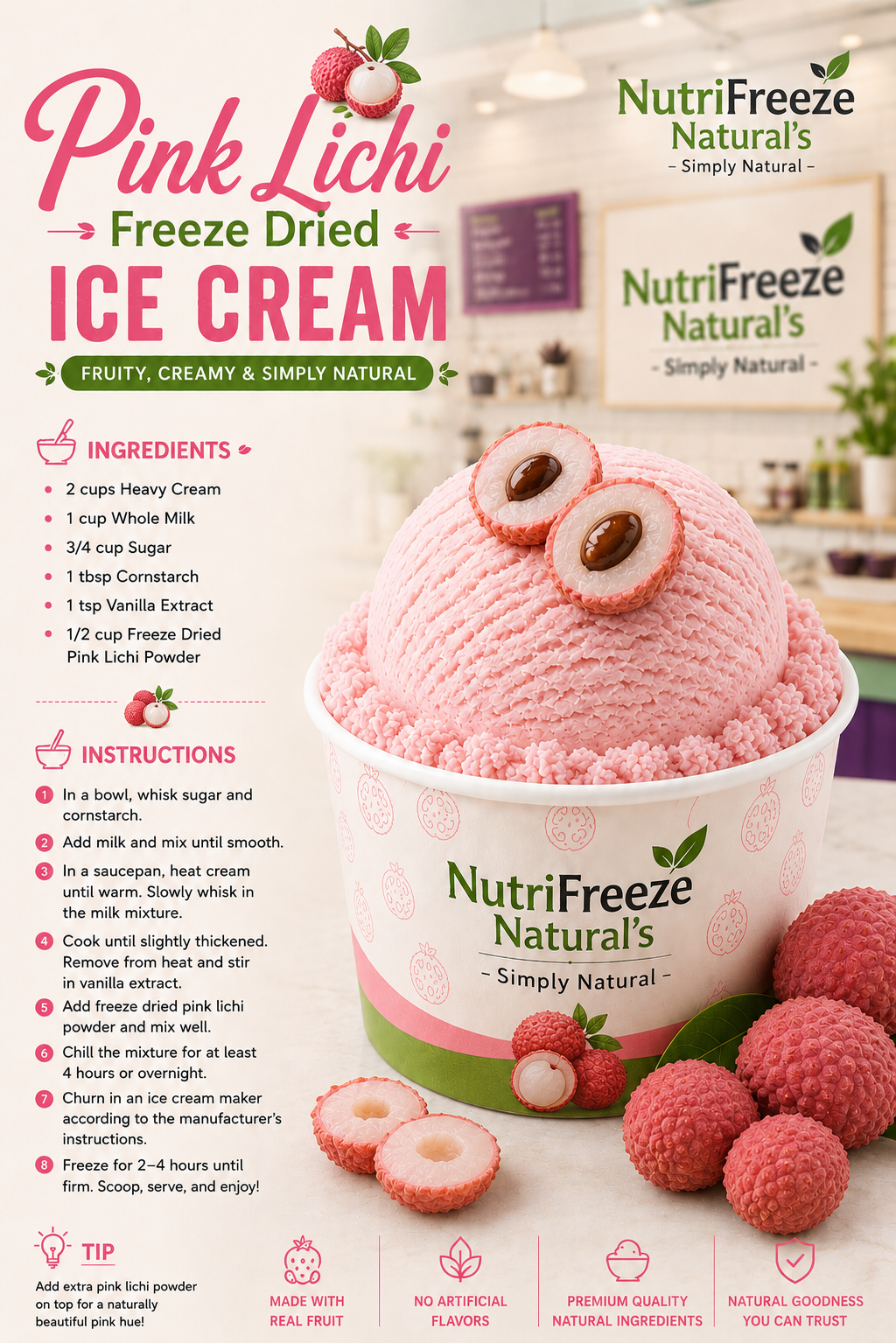 Litchi ice Cream