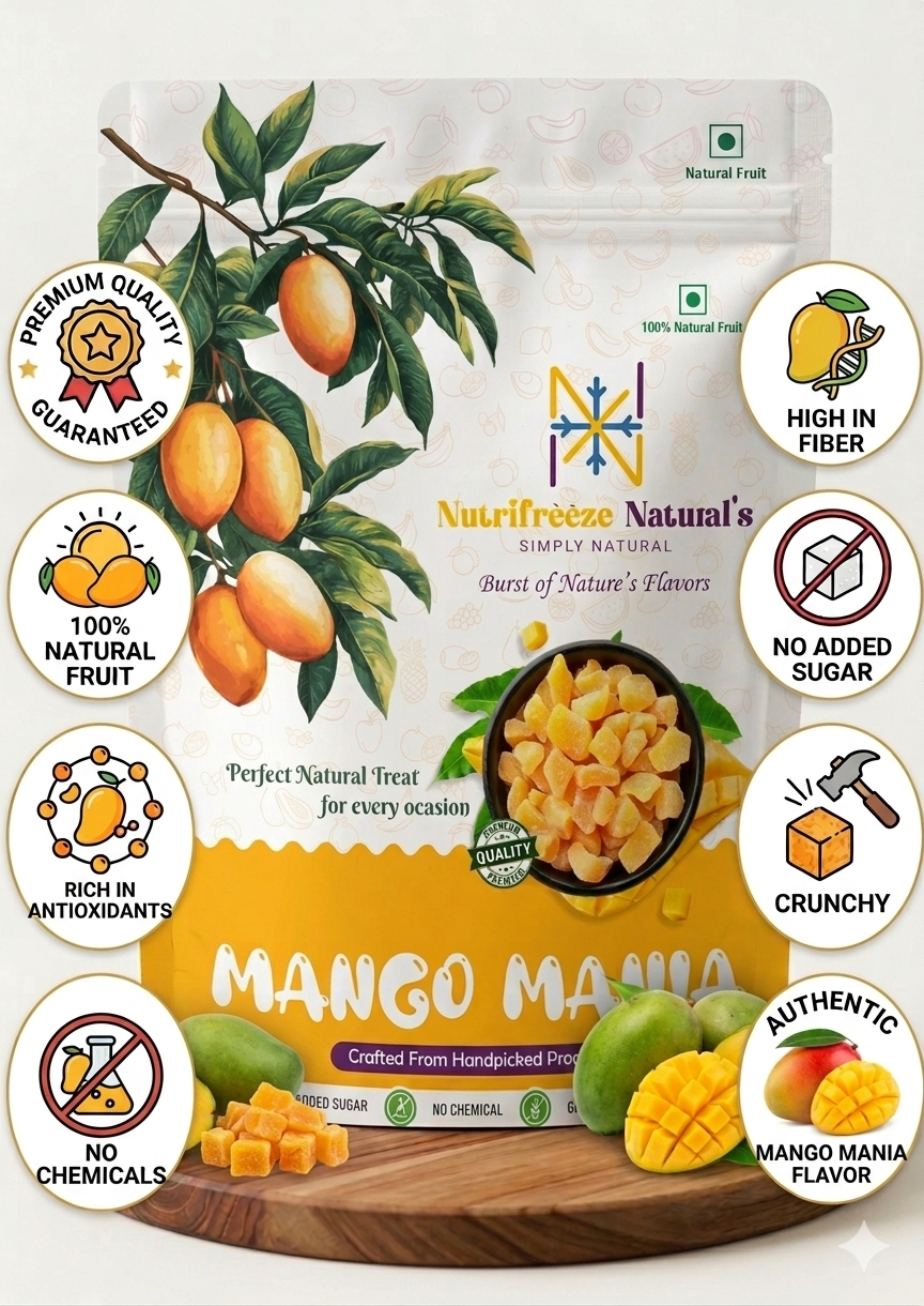 Mango Mania -Premium Dried Mango Cubes