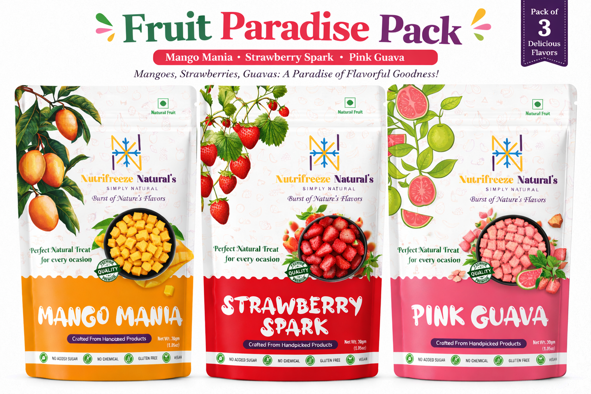 Fruit Paradise Pack-Mango - Strawberry - Guava Combo Pack of 3