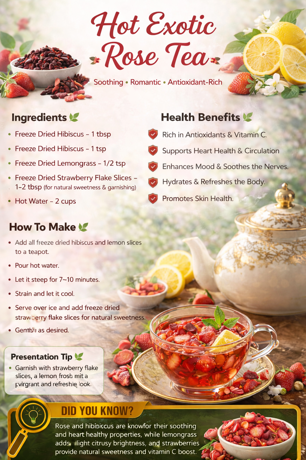 Hot Exotic Rose Tea